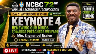 LIVE: NCBC Lectureship 2026 – Day 2 Afternoon Session | Keynote 4: by, Min. Emmanuel Essien | Abak