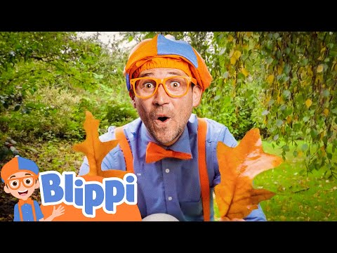 Jesienne Kolory – Tworzymy Sztukę z Liści! 🍁🎨 | 📙Blippi po polsku📙Nauka i zabawa dla Dzieci