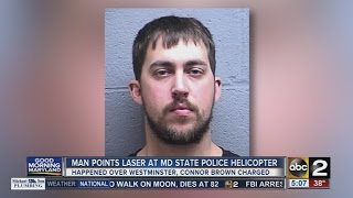 Man points laser at Maryland State Police helicopter