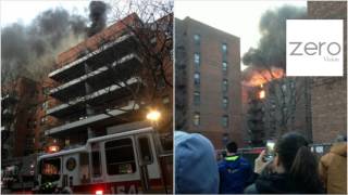 Massive fire rips through top floor of Elmhurst, Queens apartment building