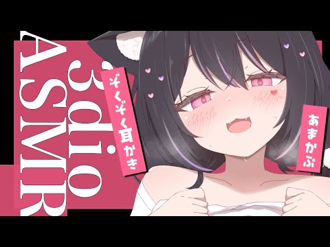 【ASMR/3Dio】あまかぷ♡ぞくぞく耳かき 囁き/耳はむ/耳ふぅ/耳はぁ/耳圧/耐久【#愛白めろにゃ /#ましめろ配信ちゅ 】#VTuber