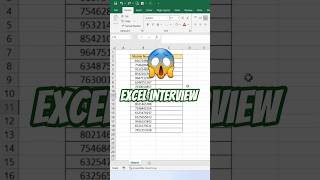 Excel interview 😱 #ExcelTricks #ExcelShorts #ExcelTips #LearnExcel #Productivity #excel #explore