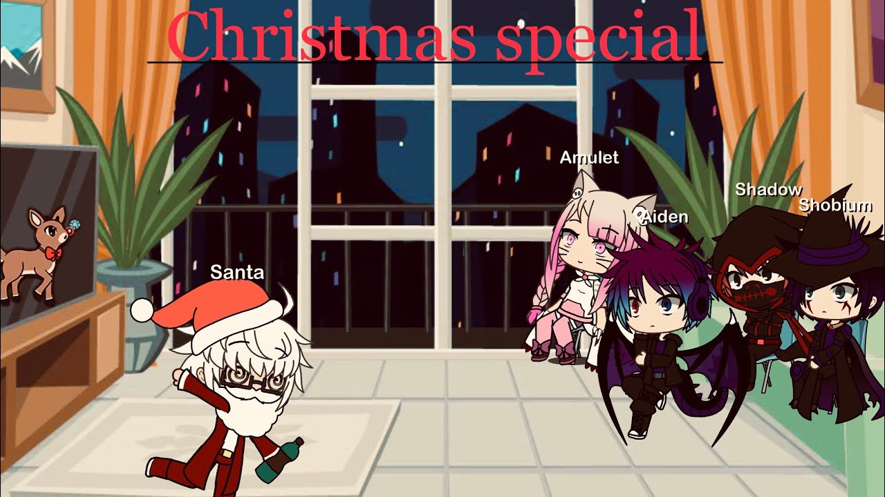 Santa gets severally drunk and breaks into our house (Gacha life