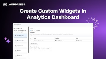 Aangepaste widgets maken in het LambdaTest Analytics Dashboard