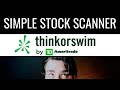 How to setup a premarket scanner on ThinkorSwim  l TOS Stock Screener