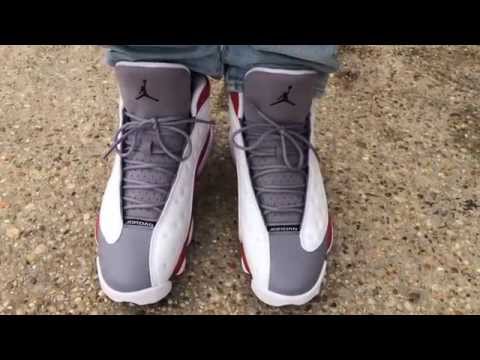 jordan 13 grey toe on feet