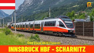 Cab Ride Innsbruck  Scharnitz (Karwendelbahn, Austria) Train driver’s view in 4K