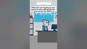 How to handle a Manager Response When Calling in sick #animation #funnyvideo #gplus #comedy