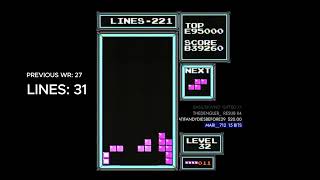 NEW DAS 29 Lines WORLD RECORD - NES Tetris