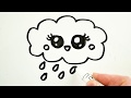 How to draw kawaii cloud  easy drawing on a whiteboard