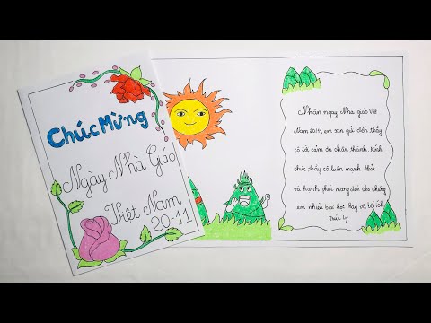 VẼ THIỆP 20/11 TẶNG THẦY CÔ GIÁO | NGÀY NHÀ GIÁO VIỆT NAM 20/11 | vẽ thiệp đơn giản và đẹp
