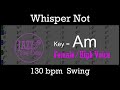 Whisper Not - Backing Track with Intro + Lyrics in Am (Female) - Jazz Sing-Along