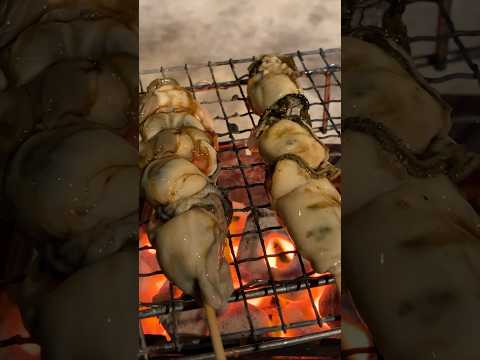 キャンプ初心者が牡蠣串焼きに挑戦！ #キャンプ飯