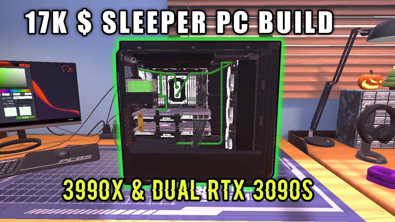 17000 $ WATERCOOLED SLEEPER PC! Threadripper 3990X 2x EVGA RTX 3090s ...