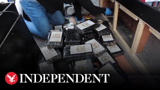 Footage shows moment police discover Β£5.7m of cocaine in van