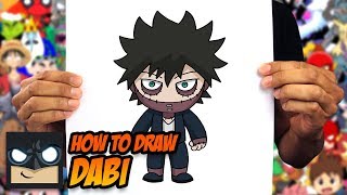 how to draw my hero academia dabi step by step tutorial