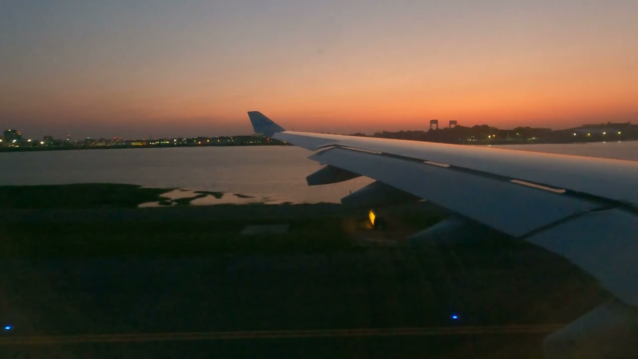 KLM Airbus 330 take off from Boston