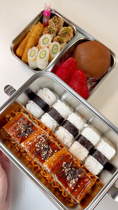 ASMR🎧Let's Make My Bento🍜🍙#asmr #lunchbox #ramen