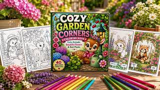 Cozy Garden Corners Coloring Book
