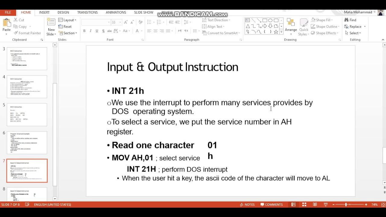 Input & Output Instruction in assemply - YouTube