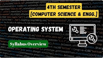 Operating System (Syllabus Introduction) || 4th Sem CSE || SBTE Bihar Polytechnic