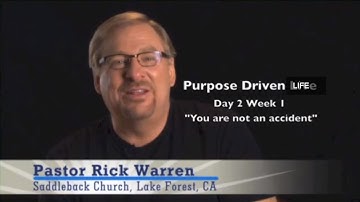 Purpose Driven Life Devotional - You are not an accident Week 1 Day 2