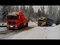 Latvian truck stuck in ditch