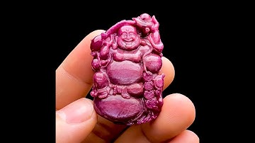 Mặt Phật Di Lặc – Đá Ruby Sao Tự Nhiên #MRB-230414-03