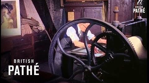 Fine Art Copper Plate Printing Aka Lithograph Making (1957)