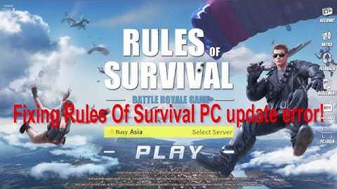Fixing Rules Of Survival PC update error!