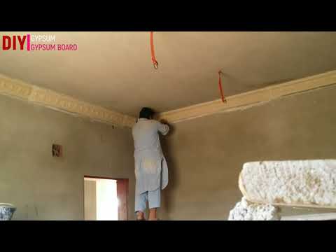 Gypsum Cornice Installation Diy Gypsum Gypsum Board