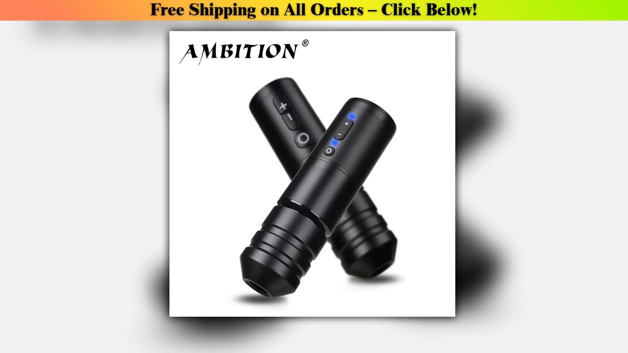 Ambition Ninja Pro Strong Coreless Motor Wireless Tattoo Machine Capacity 2400mAh Portable Battery