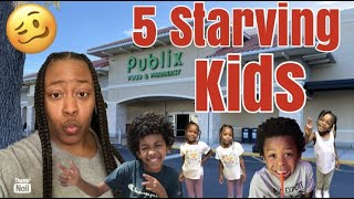 I TOOK MY 5 STARVING KIDS TO PUBLIX TO FIND FOOD ON EBT FOODSTAMPS| WE FOUND DOG  ICECREAM