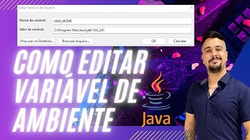 Como editar Variáveis de ambiente JAVA fácil.