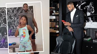 Father-Daughter Relationshiptristan Thompson Dancing Joyfully With Daughter True Thompson