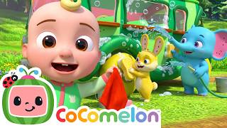 wash muddy bus jj friends cocomelon animal time kids songs