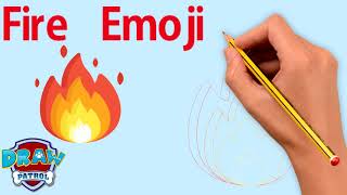 How To Draw Fire Emoji - Easy | Art For Kids Hub