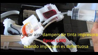 Purgar aire dámpers de tinta impresora Epson L380 cuando impresión es defectuosa by SERVICIOS TECNICOS EN SISTEMAS 515 views 6 months ago 11 minutes, 19 seconds