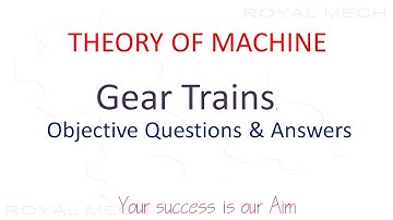GEAR TRAINS , Theory Of Machine Objective Question and Answers mcq