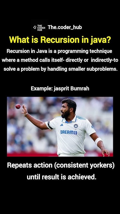 what is Recursion in java? #viral #instagram #cricket #programming # ...