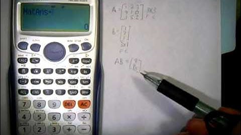 Calculadora casio fx-991es plus (operando con matrices)