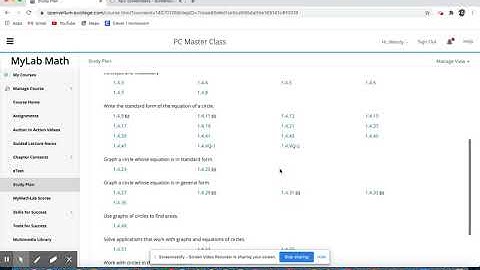 MyMathLab Study Plan