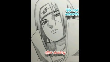 How to draw Itachi uchiha #anime #shorts