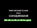 30 Seconds To Mars - Conquistador Karaoke Cover Instrumental