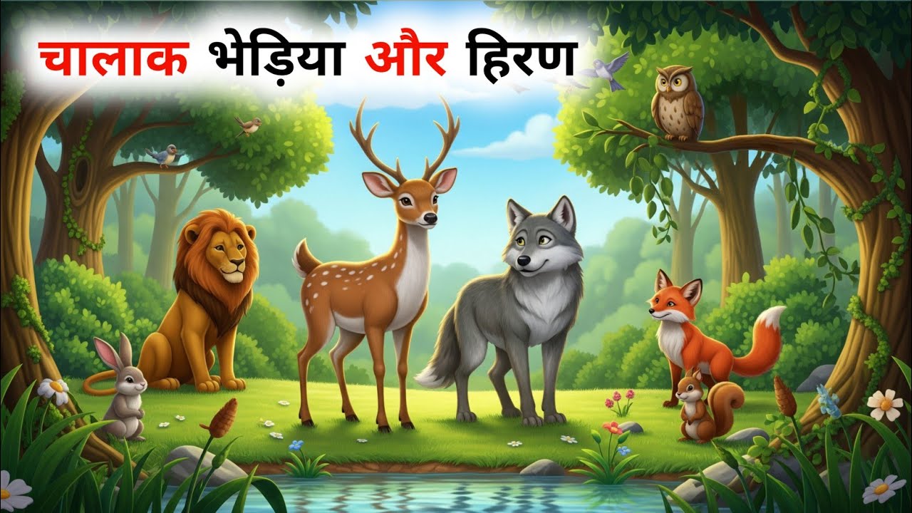 चालाक भेड़िया और धैर्यवान हिरण | Chalak Bhediya Or Dheywan Hiran | Moral Story | Animal Story |