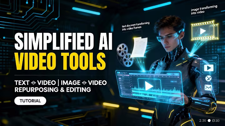 Simplified AI Video Tools: Text-to-Video, Image-to-Video, Repurposing & Editing