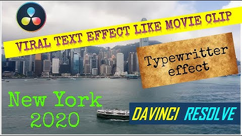 ✍️ Typewriter Text Effect in DaVinci Resolve | Movie Style TEXT effect#davinciresolve #texteffect