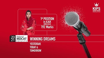 Swada Aslam 1st Position National MDCAT 2021 in AJ&K | KIPS Entry Tests Preparations