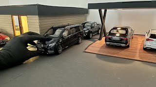 Mega Mercedes-Benz Car Collection 1:18 Scale | Luxury House Diorama | Diecast Model Cars