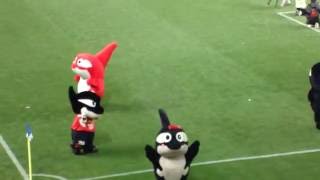 試合後のグランパス君一家　2010J1リーグ第34節　名古屋×広島